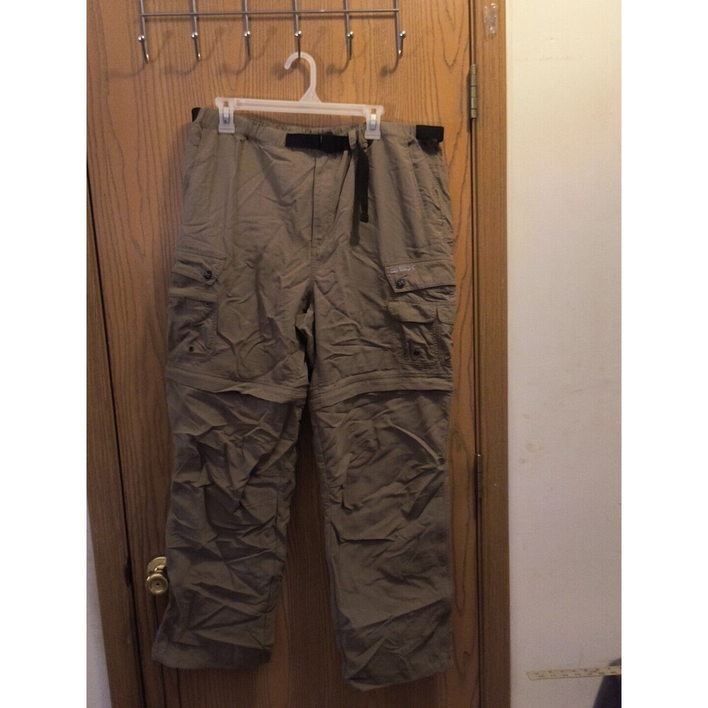 GSX Men's 38X32 Pants Shorts Green Convertible Hiking Out Straight Leg